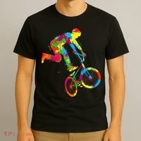 BMX Rider Bike Bicycle Stunt Racing funny sport T-Shirt thumb 3