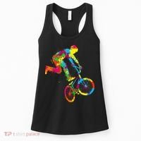 BMX Rider Bike Bicycle Stunt Racing funny sport Women's Tank Top thumb 0