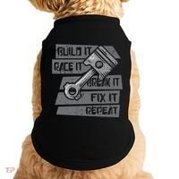 Build Race Break Fix It Repeat Auto Mechanic Doggie Tank thumb 0