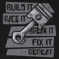 Build Race Break Fix It Repeat Auto Mechanic Doggie Tank thumb 4