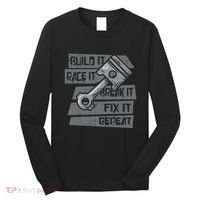 Build Race Break Fix It Repeat Auto Mechanic Long Sleeve Shirt thumb 0