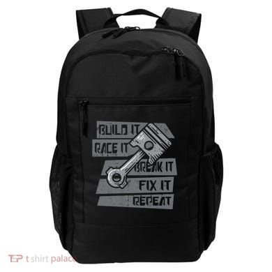 Build Race Break Fix It Repeat Auto Mechanic Backpack