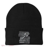 Build Race Break Fix It Repeat Auto Mechanic Beanie thumb 0