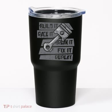 Build Race Break Fix It Repeat Auto Mechanic Tumbler