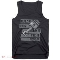 Build Race Break Fix It Repeat Auto Mechanic Tank Top thumb 0