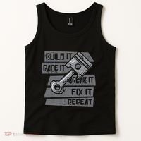 Build Race Break Fix It Repeat Auto Mechanic Tank Top thumb 2