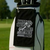 Build Race Break Fix It Repeat Auto Mechanic Golf Towel thumb 2
