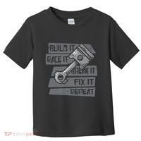 Build Race Break Fix It Repeat Auto Mechanic Toddler T-Shirt thumb 0