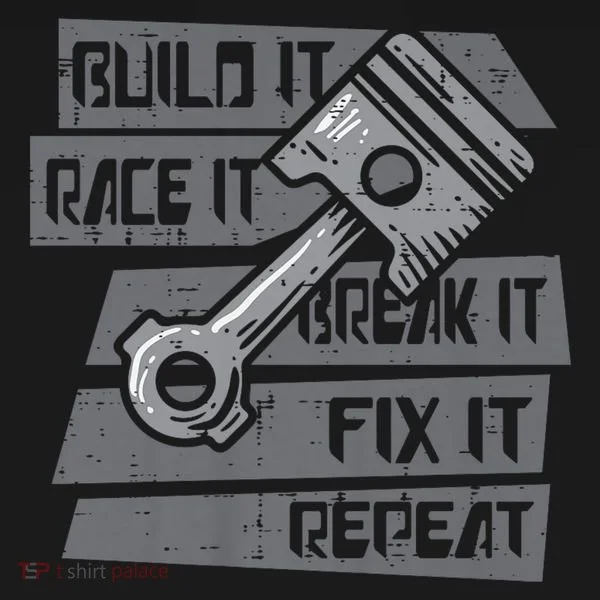 Build Race Break Fix It Repeat Auto Mechanic Women's T-Shirt