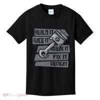 Build Race Break Fix It Repeat Auto Mechanic Kids T-Shirt thumb 0