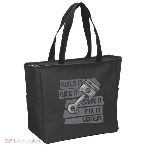 Build Race Break Fix It Repeat Auto Mechanic Tote Bag