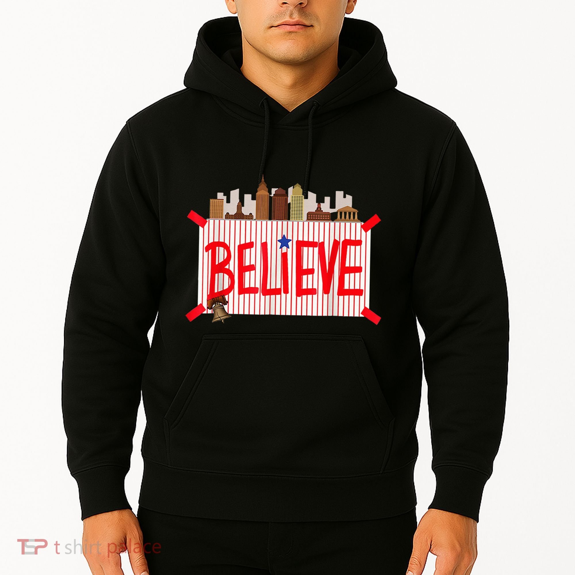 Believe Ring Bell Philadelphia Baseball Player Hoodie