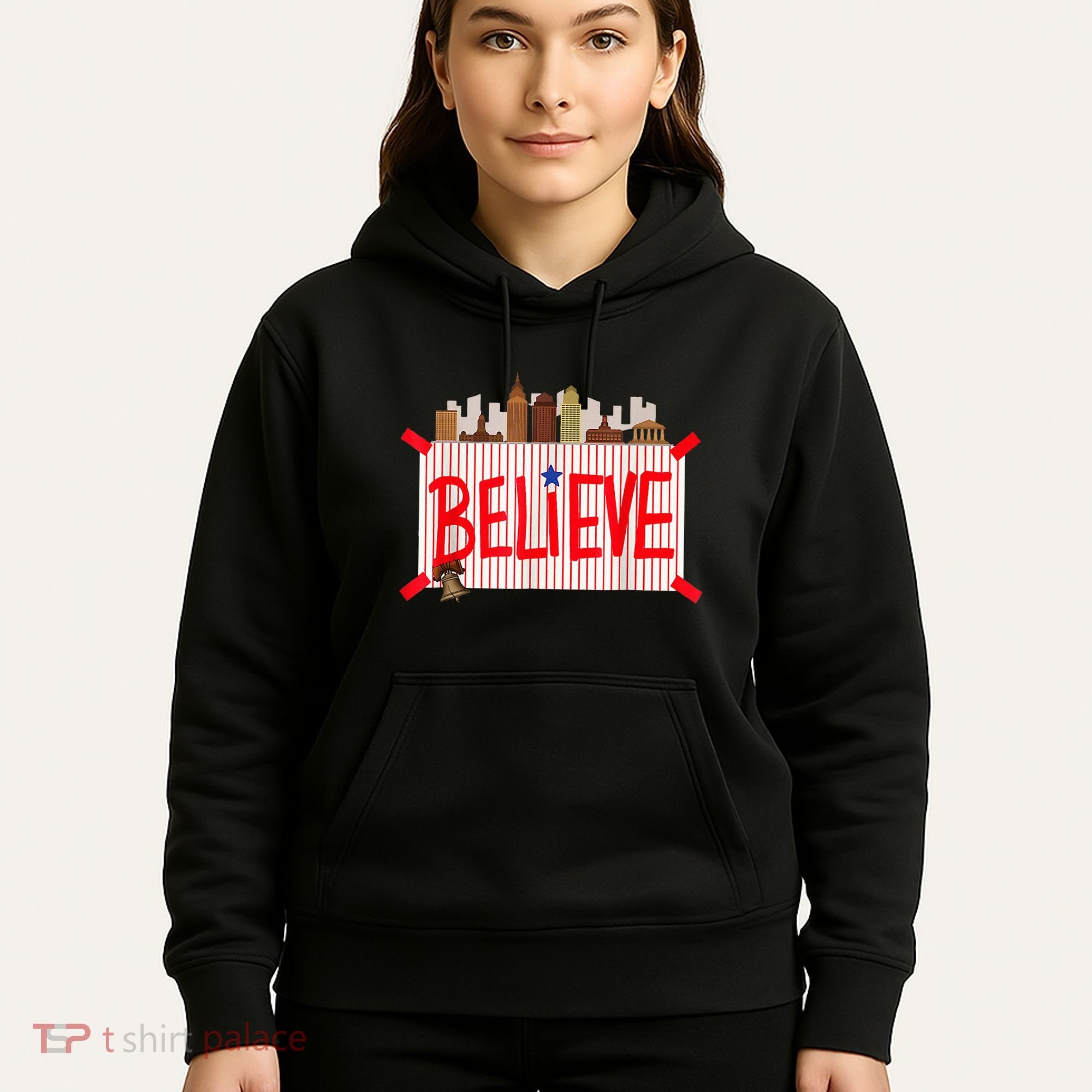 Believe Ring Bell Philadelphia Baseball Player Hoodie