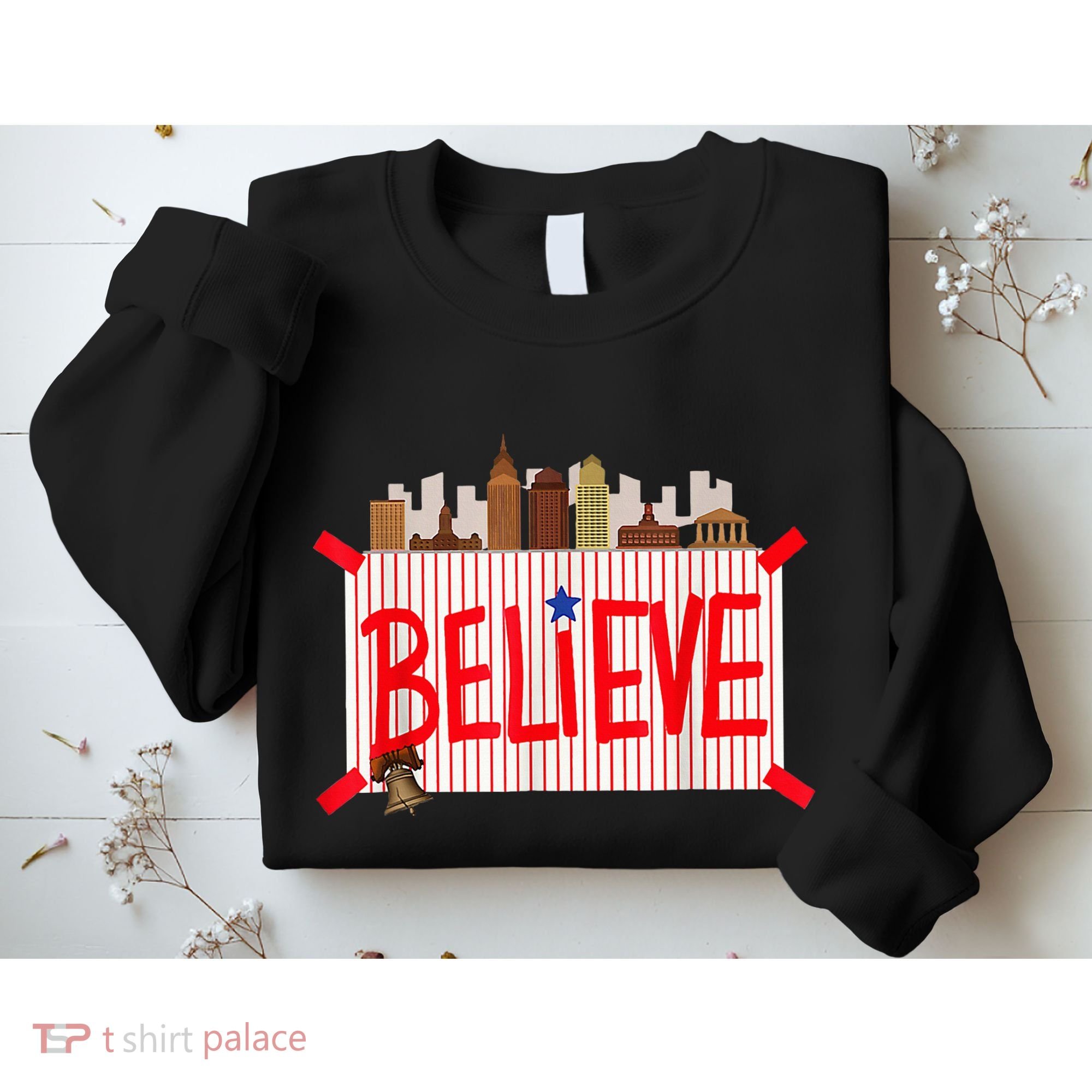 Believe Ring Bell Philadelphia Baseball Player Sweatshirt