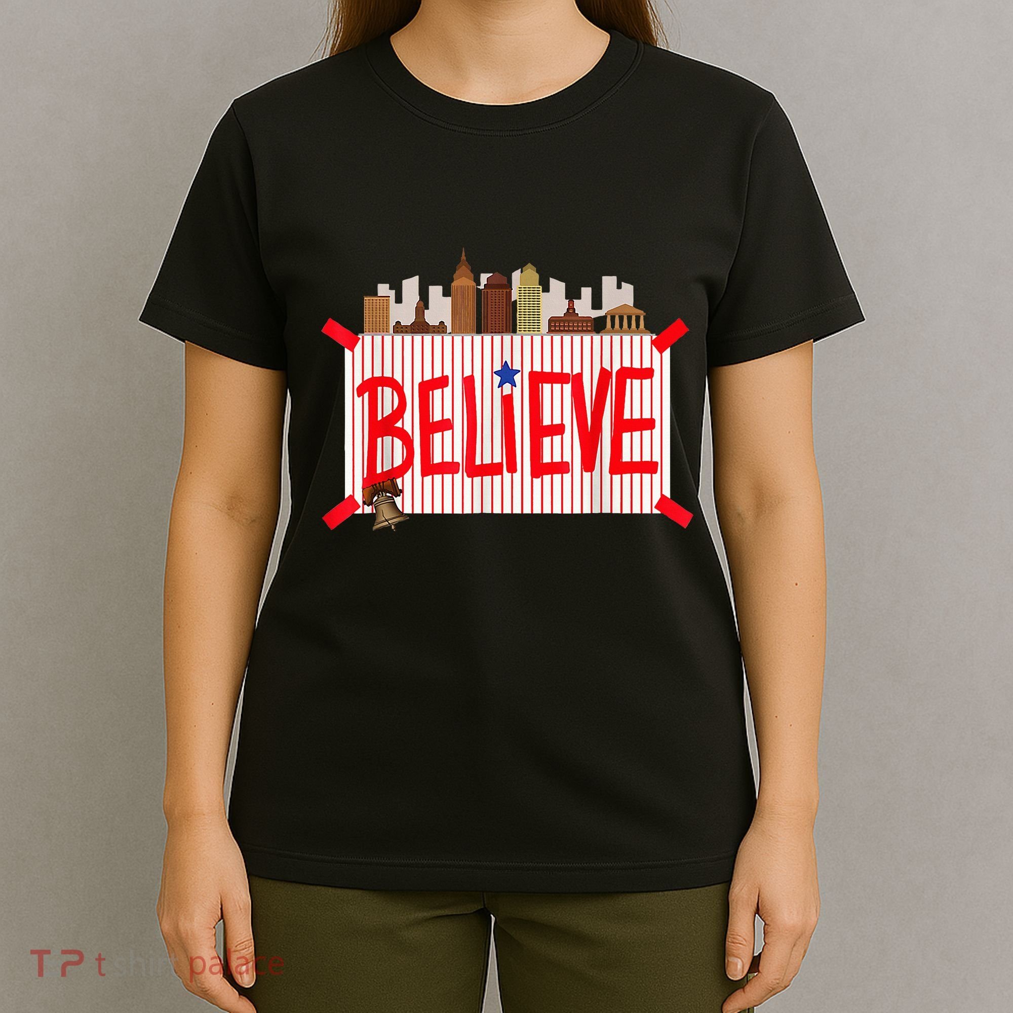 Believe Ring Bell Philadelphia Baseball Player T-Shirt