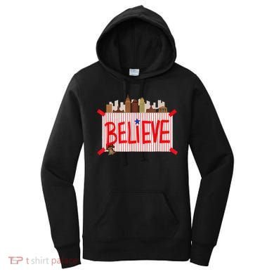 Believe Ring Bell Philadelphia Baseball Player Women's Hoodie