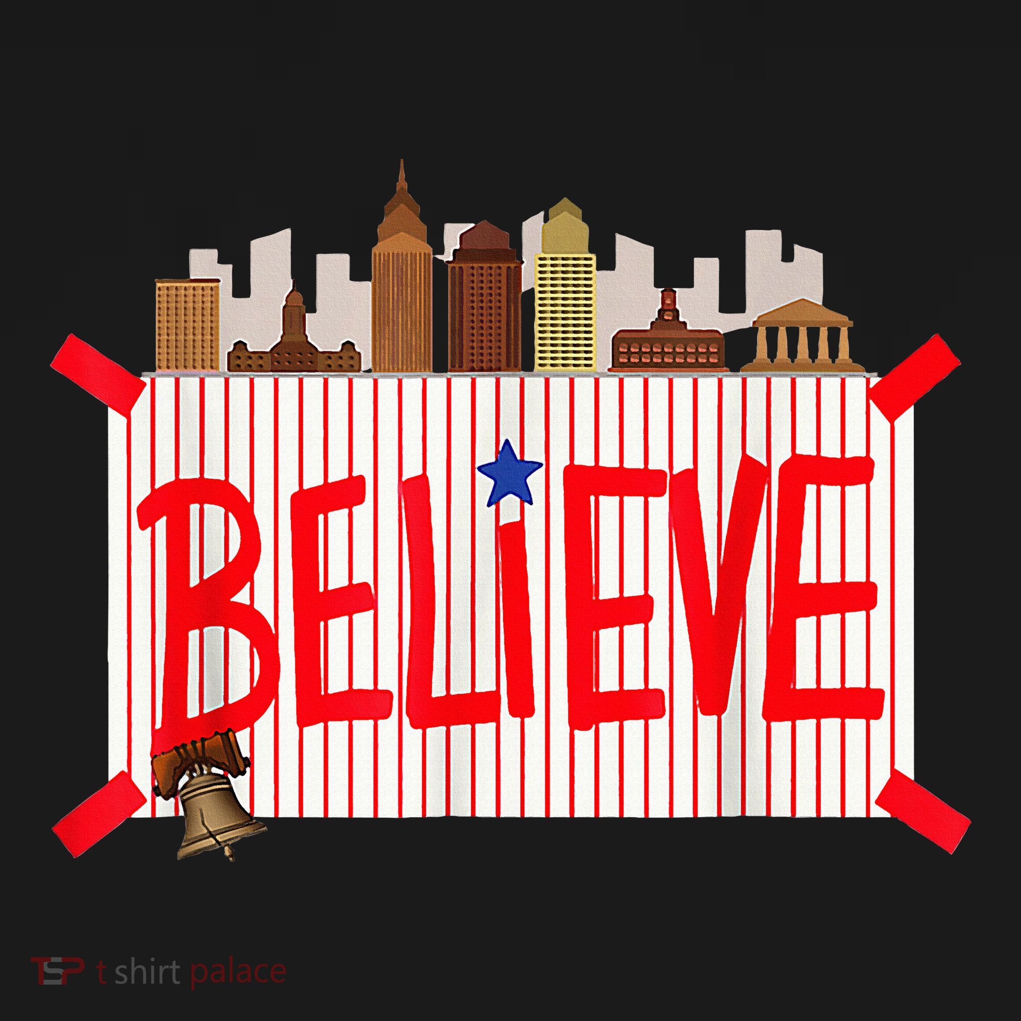 Believe Ring Bell Philadelphia Baseball Player Baby Bodysuit
