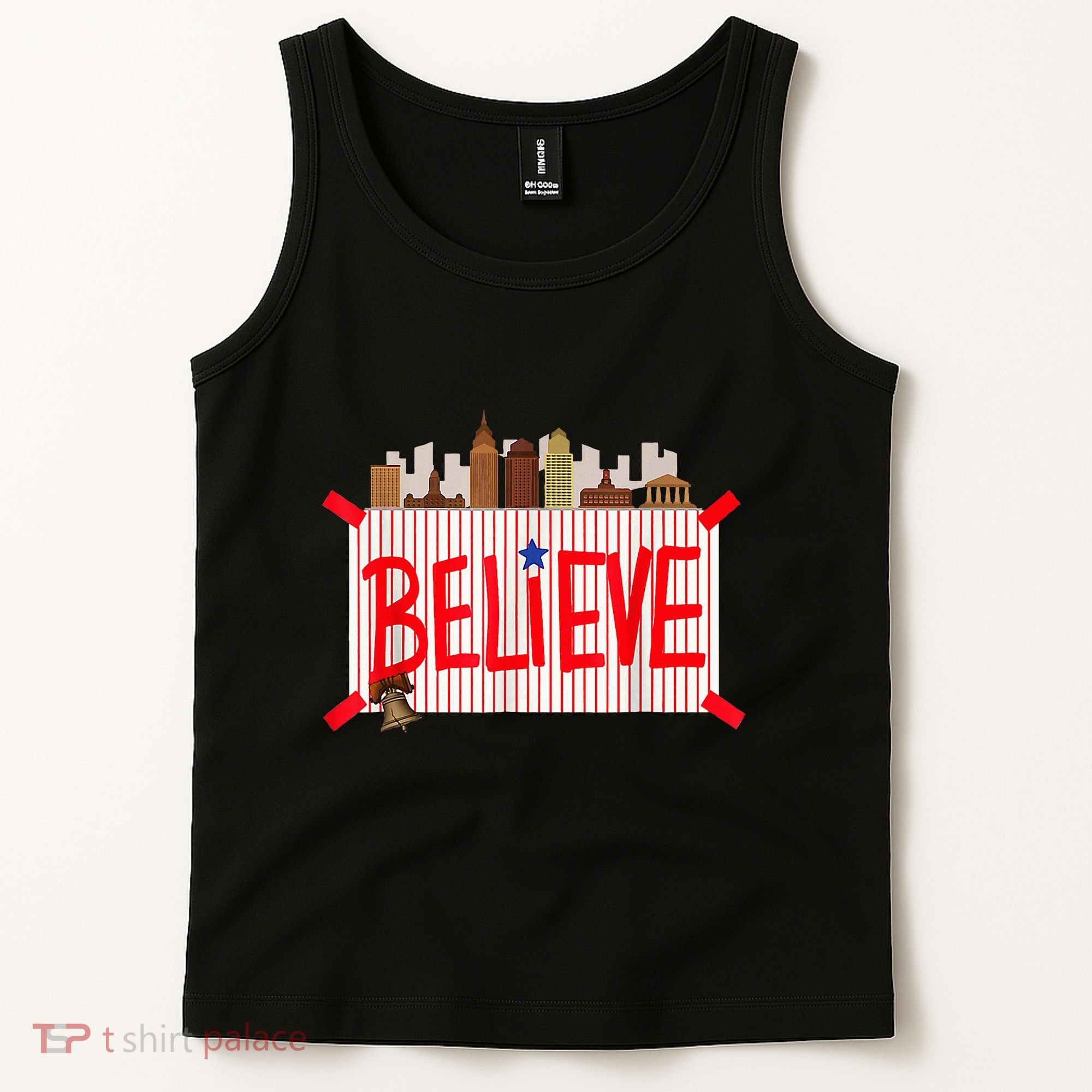 Believe Ring Bell Philadelphia Baseball Player Tank Top