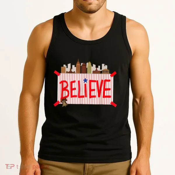 Believe Ring Bell Philadelphia Baseball Player Tank Top