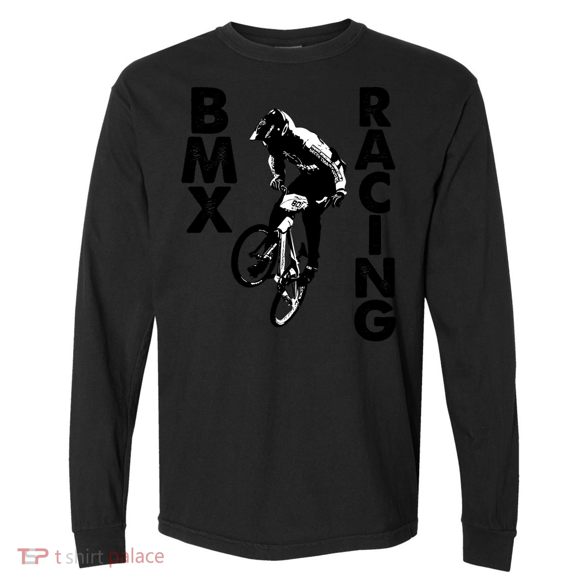 BMX Racing Biker Bike Comfort Colors Heavyweight Long Sleeve T-Shirt
