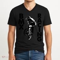 BMX Racing Biker Bike V-Neck T-Shirt thumb 2