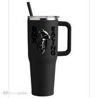 BMX Racing Biker Bike 40oz Vacuum Insulated Stainless Steel Travel Tumbler thumb 0