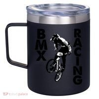 BMX Racing Biker Bike 12oz Stainless Steel Coffee Mug thumb 2