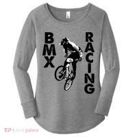 BMX Racing Biker Bike Women's Perfect Tri Tunic Long Sleeve Shirt thumb 0