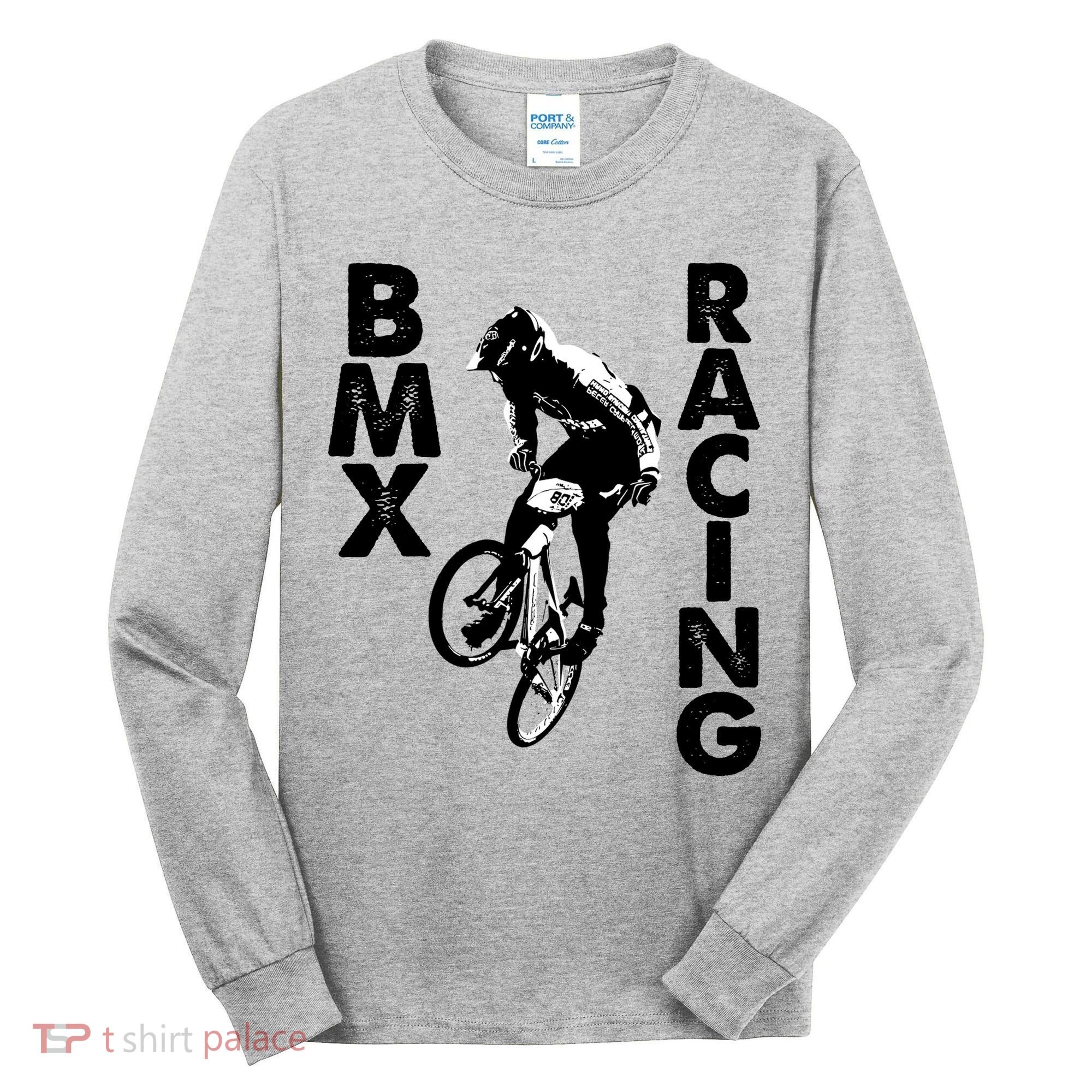 BMX Racing Biker Bike Tall Long Sleeve Shirt