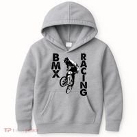 BMX Racing Biker Bike Kids Hoodie thumb 0