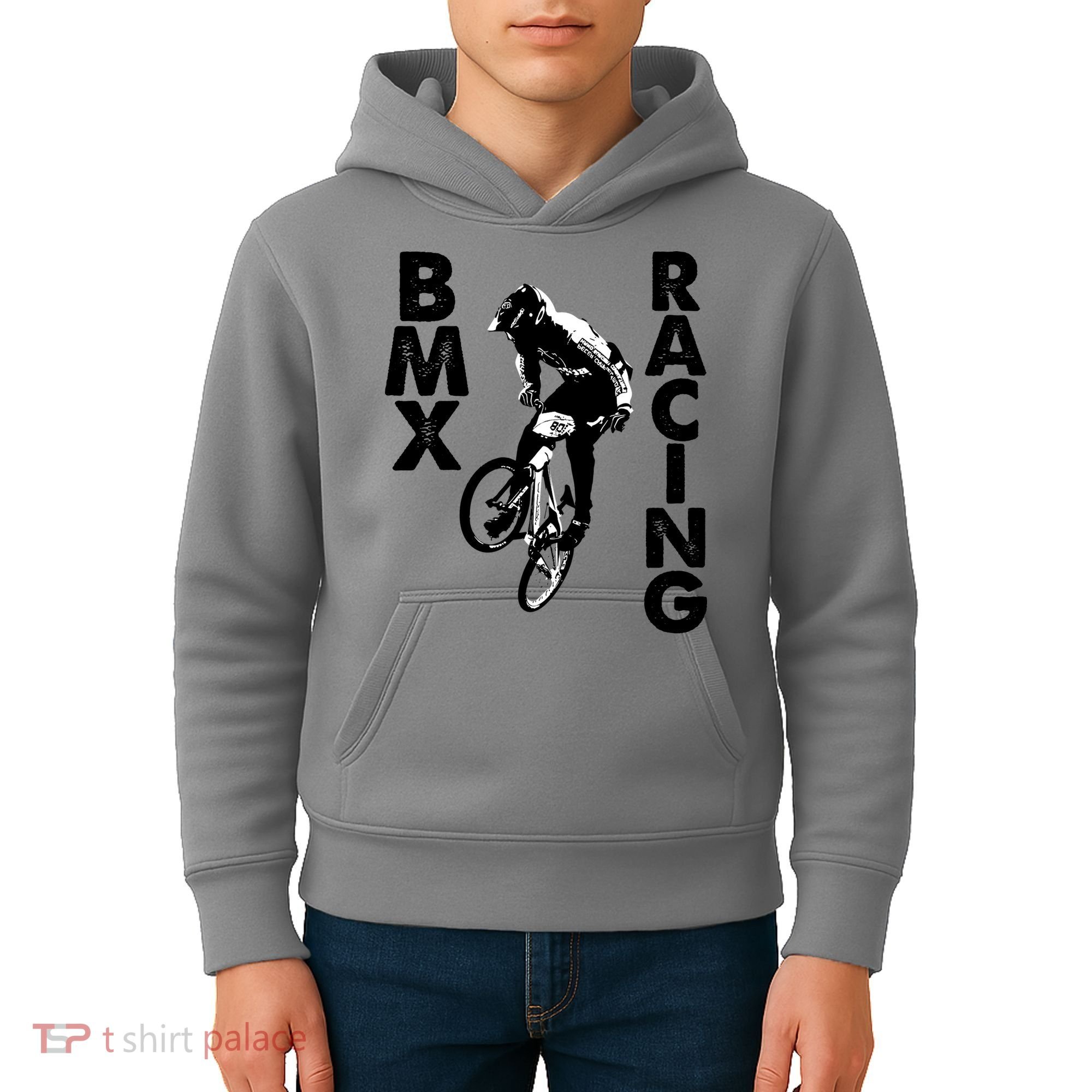 BMX Racing Biker Bike Kids Hoodie