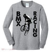 BMX Racing Biker Bike Kids Long Sleeve Shirt thumb 0