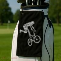 Bmx Rider Bike Bicycle Stunt Racing Boy Golf Towel thumb 2
