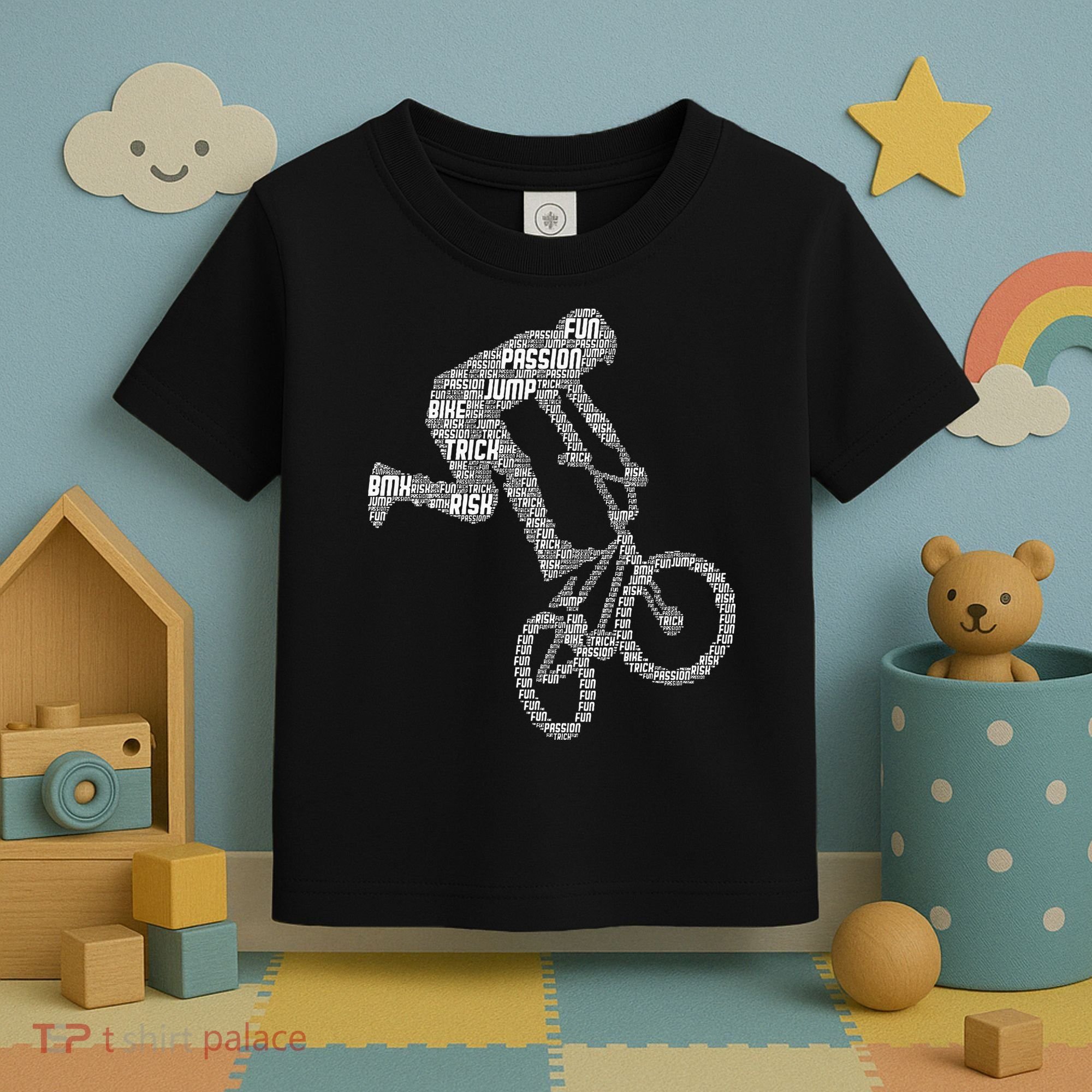 Bmx Rider Bike Bicycle Stunt Racing Boy Toddler T-Shirt