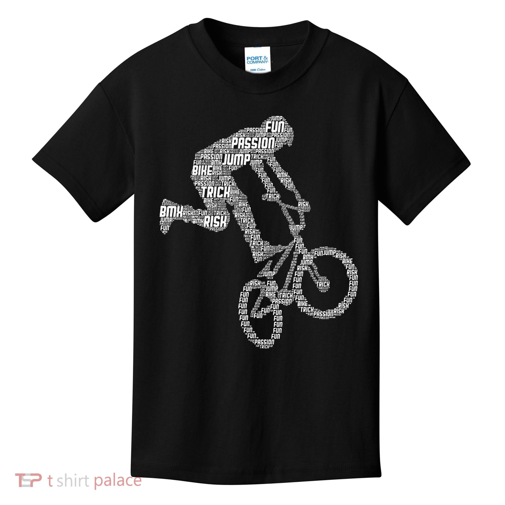 Bmx Rider Bike Bicycle Stunt Racing Boy Kids T-Shirt