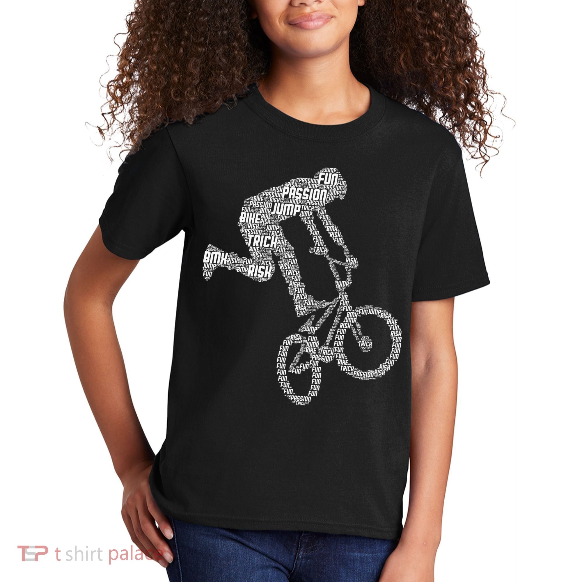 Bmx Rider Bike Bicycle Stunt Racing Boy Kids T-Shirt