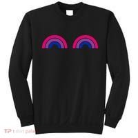 Bisexual Rainbow Boobs Funny Bi Pride Lgbt Pride Sweatshirt thumb 0