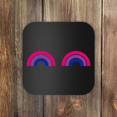 Bisexual Rainbow Boobs Funny Bi Pride Lgbt Pride Coaster