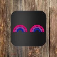 Bisexual Rainbow Boobs Funny Bi Pride Lgbt Pride Coaster thumb 0