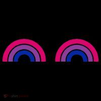Bisexual Rainbow Boobs Funny Bi Pride Lgbt Pride Coaster thumb 2