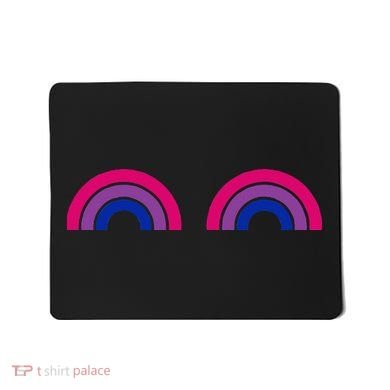 Bisexual Rainbow Boobs Funny Bi Pride Lgbt Pride Mousepad