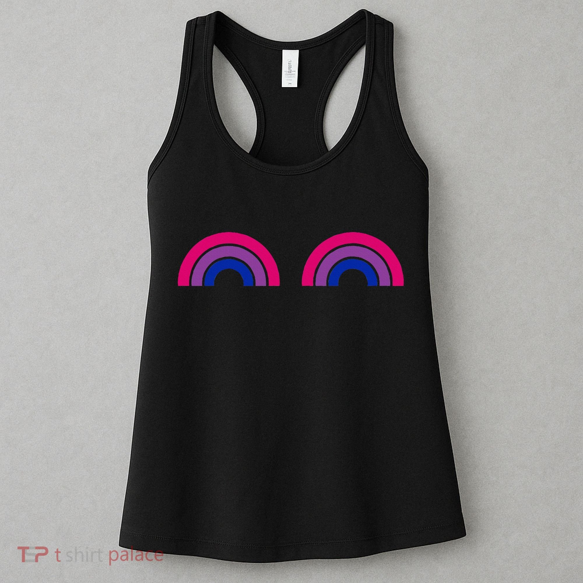 Bisexual Rainbow Boobs Funny Bi Pride Lgbt Pride Women's Tank Top