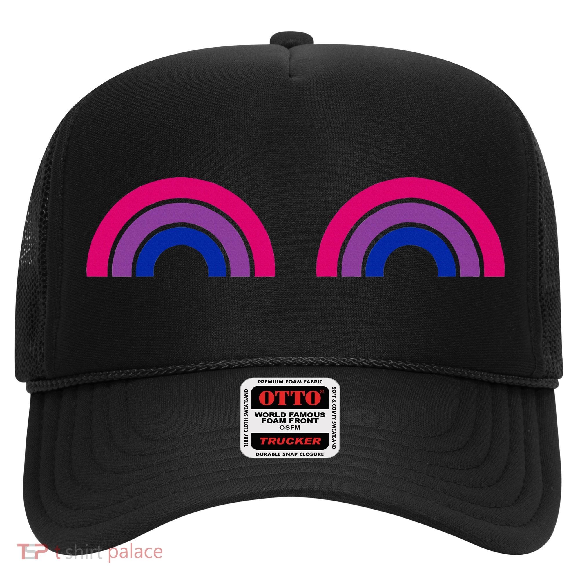 Bisexual Rainbow Boobs Funny Bi Pride Lgbt Pride Hat