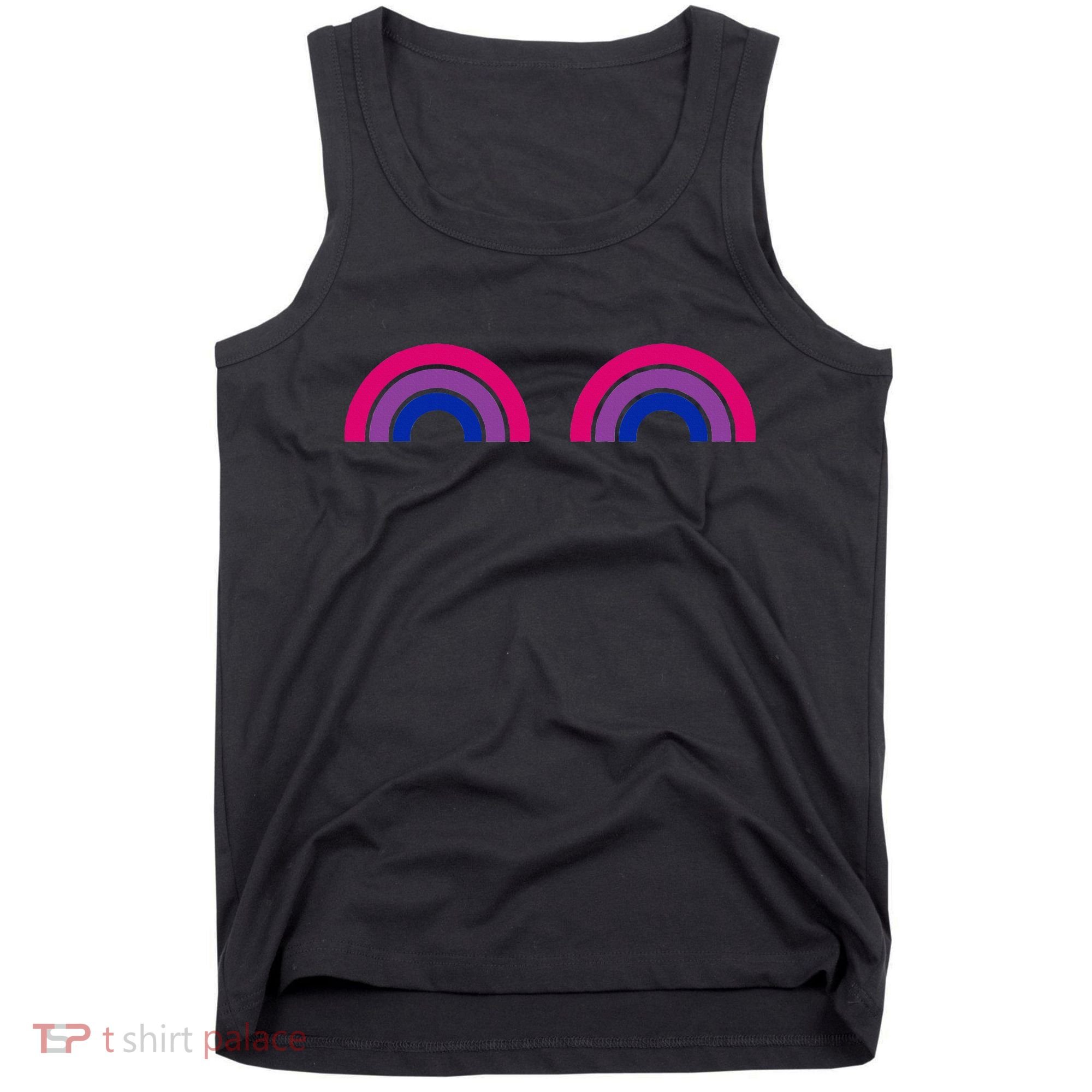 Bisexual Rainbow Boobs Funny Bi Pride Lgbt Pride Tank Top