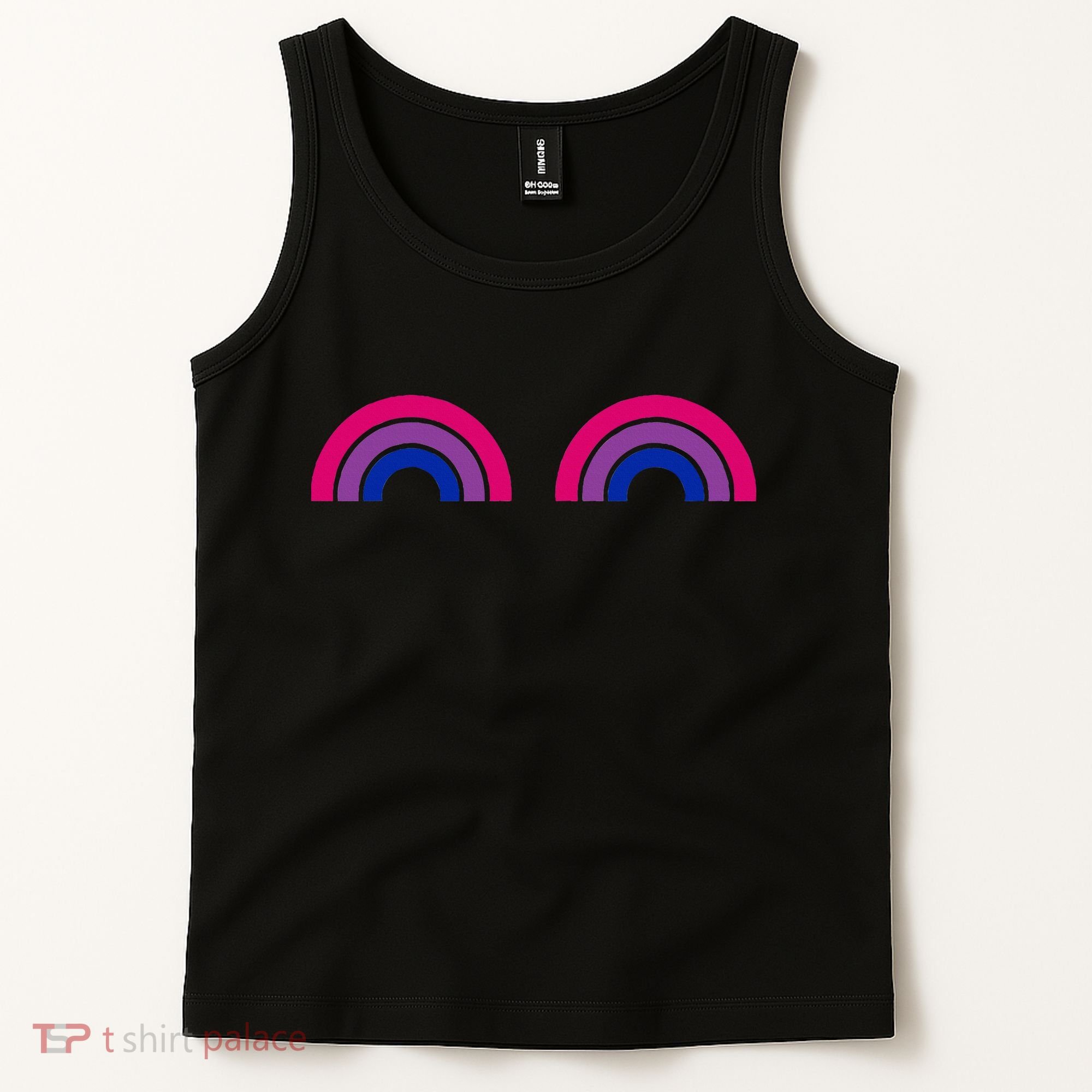 Bisexual Rainbow Boobs Funny Bi Pride Lgbt Pride Tank Top