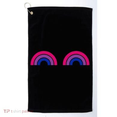 Bisexual Rainbow Boobs Funny Bi Pride Lgbt Pride Golf Towel