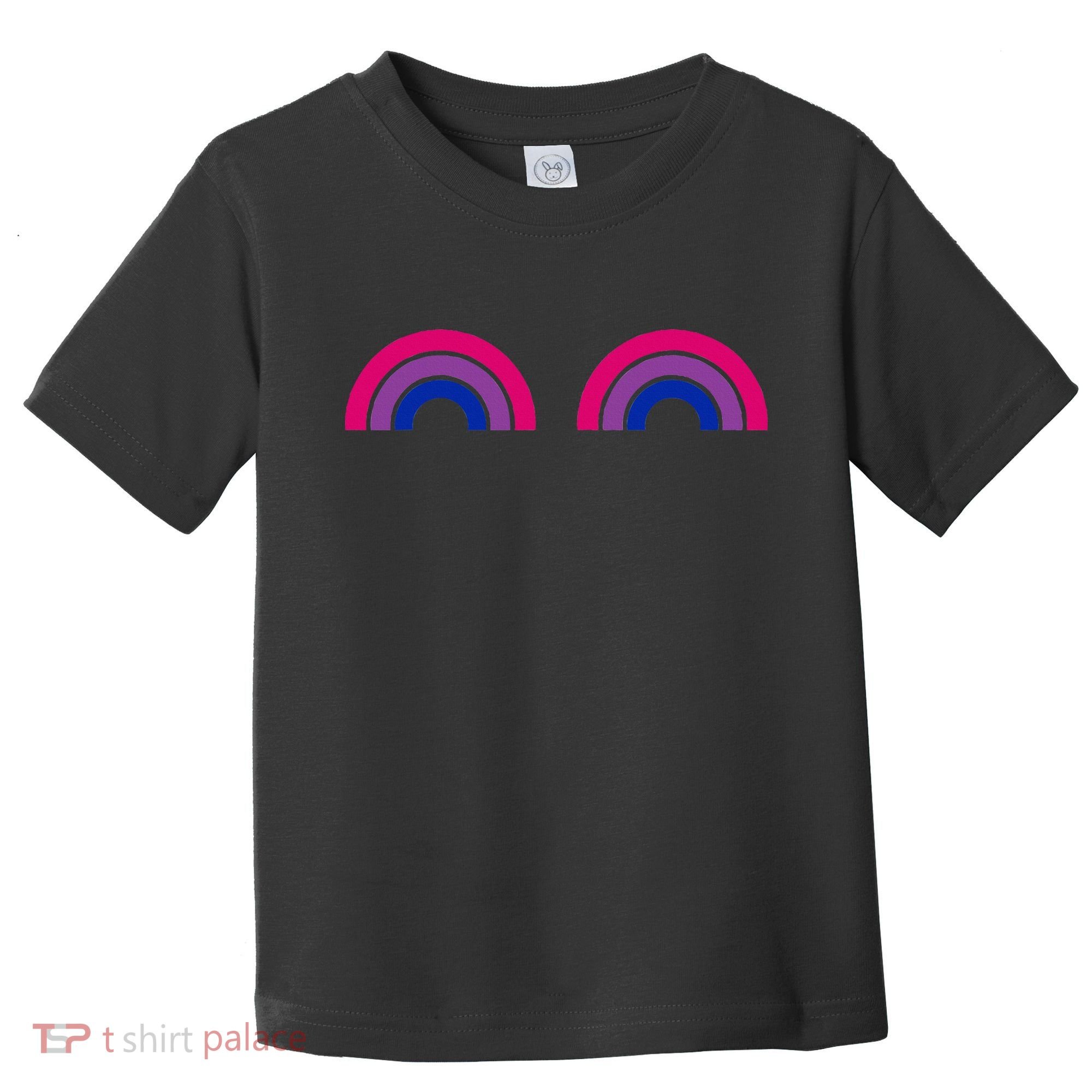 Bisexual Rainbow Boobs Funny Bi Pride Lgbt Pride Toddler T-Shirt