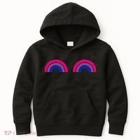 Bisexual Rainbow Boobs Funny Bi Pride Lgbt Pride Kids Hoodie thumb 0