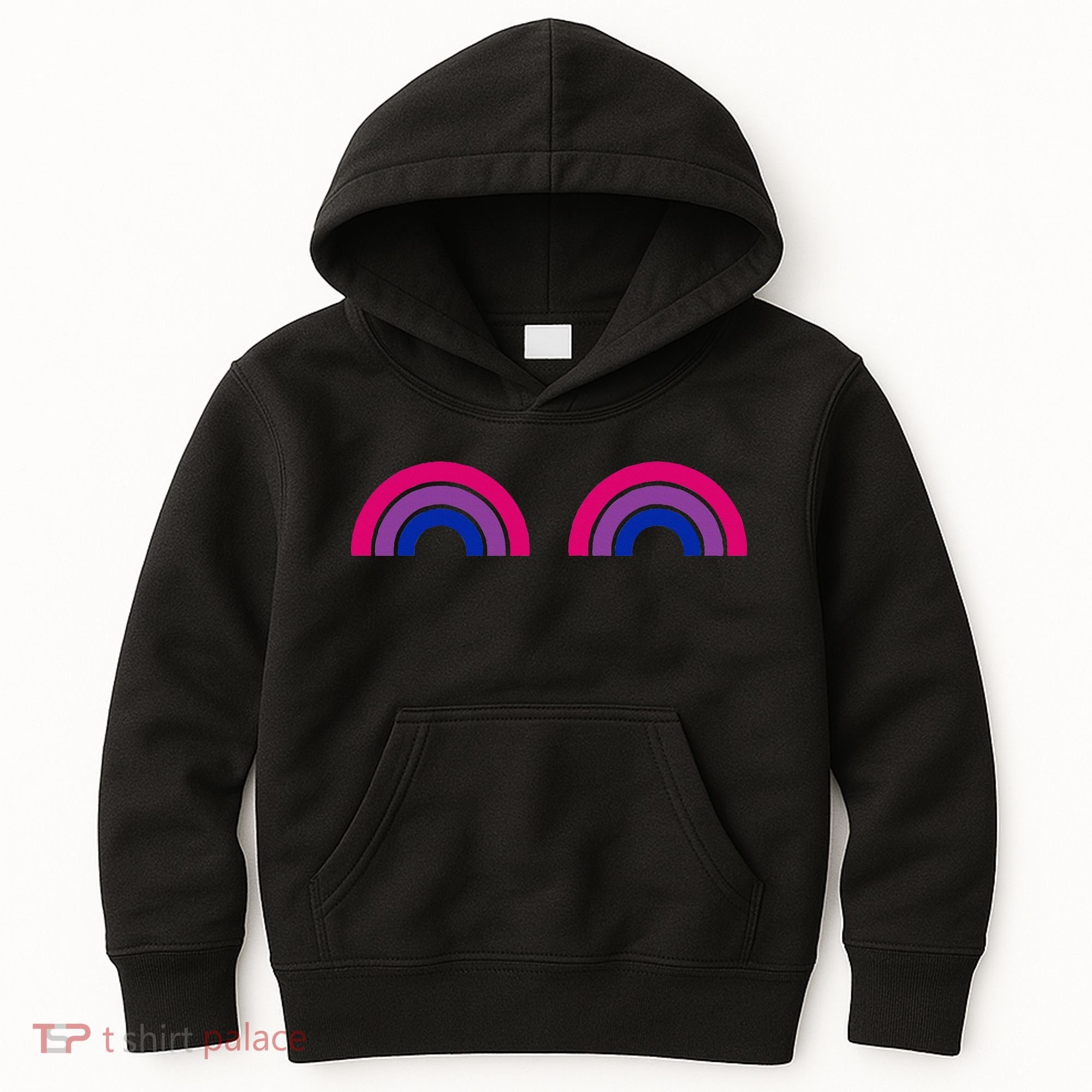 Bisexual Rainbow Boobs Funny Bi Pride Lgbt Pride Kids Hoodie