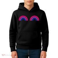 Bisexual Rainbow Boobs Funny Bi Pride Lgbt Pride Kids Hoodie thumb 4